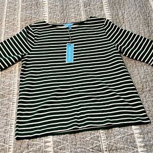 Draper James Corey Bell Sleeve Stripe Top – Medium – NWT